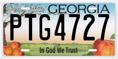 GA license plate PTG4727
