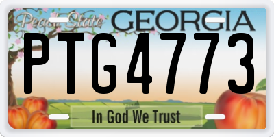 GA license plate PTG4773