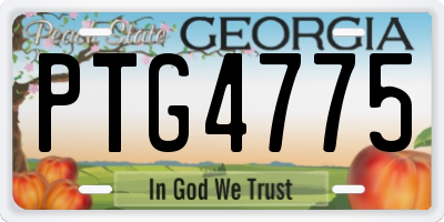 GA license plate PTG4775