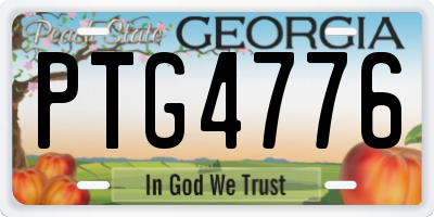 GA license plate PTG4776