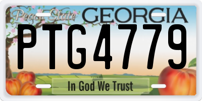 GA license plate PTG4779