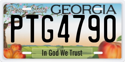 GA license plate PTG4790