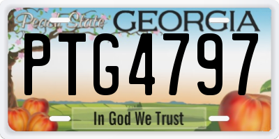 GA license plate PTG4797