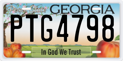 GA license plate PTG4798