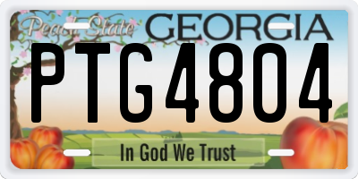 GA license plate PTG4804