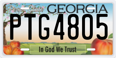 GA license plate PTG4805