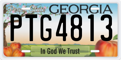 GA license plate PTG4813