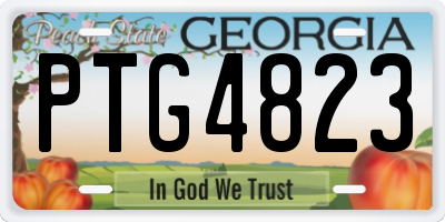 GA license plate PTG4823