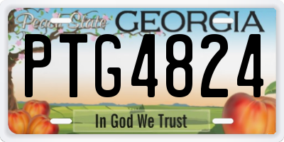 GA license plate PTG4824