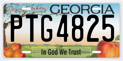 GA license plate PTG4825