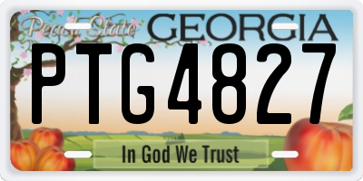 GA license plate PTG4827
