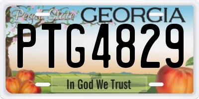 GA license plate PTG4829