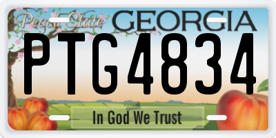 GA license plate PTG4834