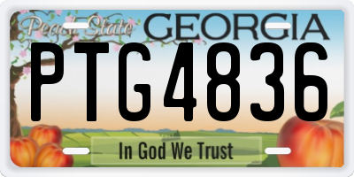 GA license plate PTG4836