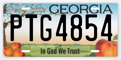 GA license plate PTG4854