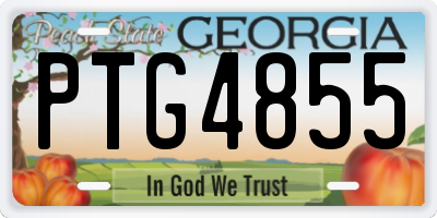 GA license plate PTG4855