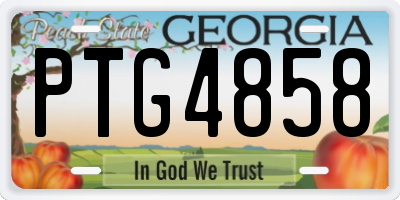 GA license plate PTG4858