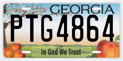 GA license plate PTG4864