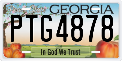 GA license plate PTG4878