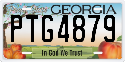 GA license plate PTG4879