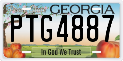 GA license plate PTG4887