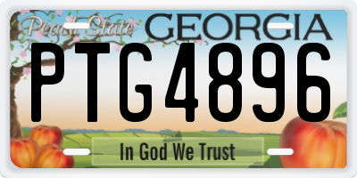 GA license plate PTG4896