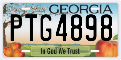 GA license plate PTG4898