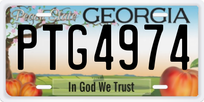 GA license plate PTG4974