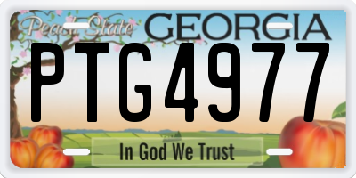 GA license plate PTG4977