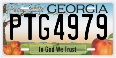 GA license plate PTG4979