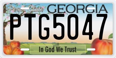 GA license plate PTG5047