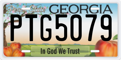 GA license plate PTG5079