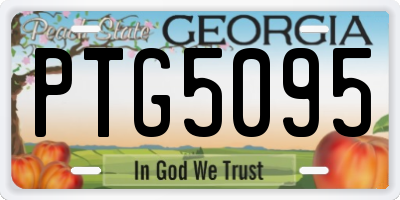 GA license plate PTG5095