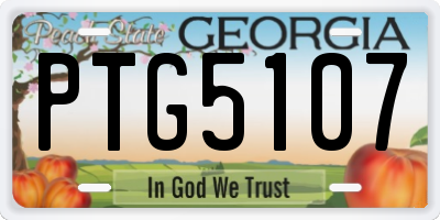 GA license plate PTG5107