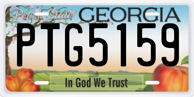 GA license plate PTG5159
