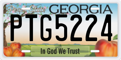 GA license plate PTG5224