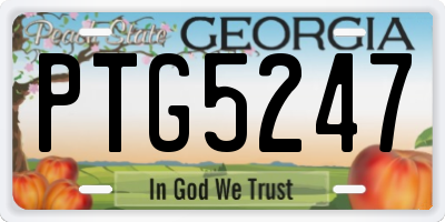 GA license plate PTG5247