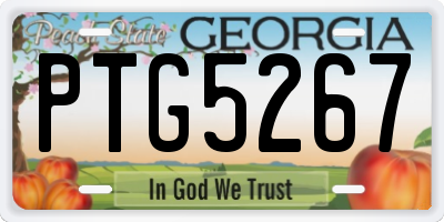 GA license plate PTG5267