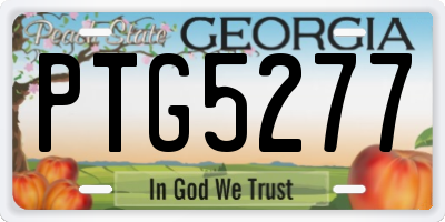GA license plate PTG5277