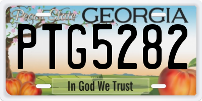 GA license plate PTG5282