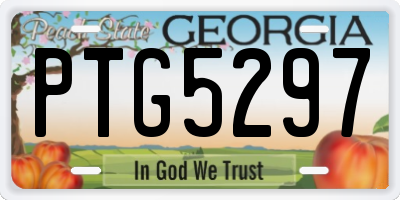 GA license plate PTG5297