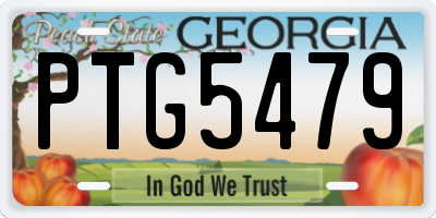GA license plate PTG5479