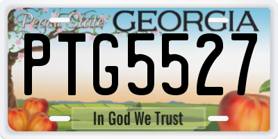 GA license plate PTG5527