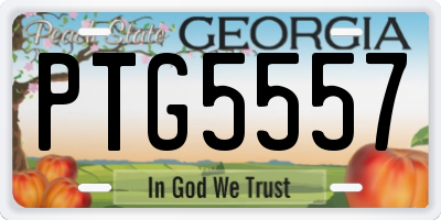 GA license plate PTG5557