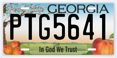 GA license plate PTG5641