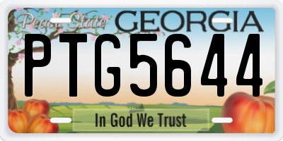 GA license plate PTG5644
