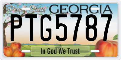 GA license plate PTG5787