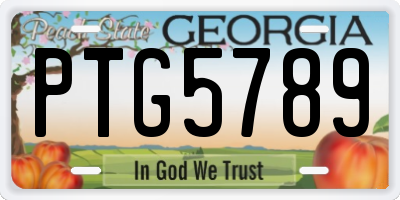 GA license plate PTG5789