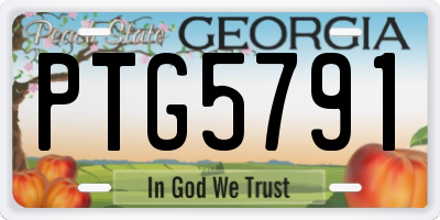 GA license plate PTG5791