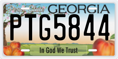 GA license plate PTG5844